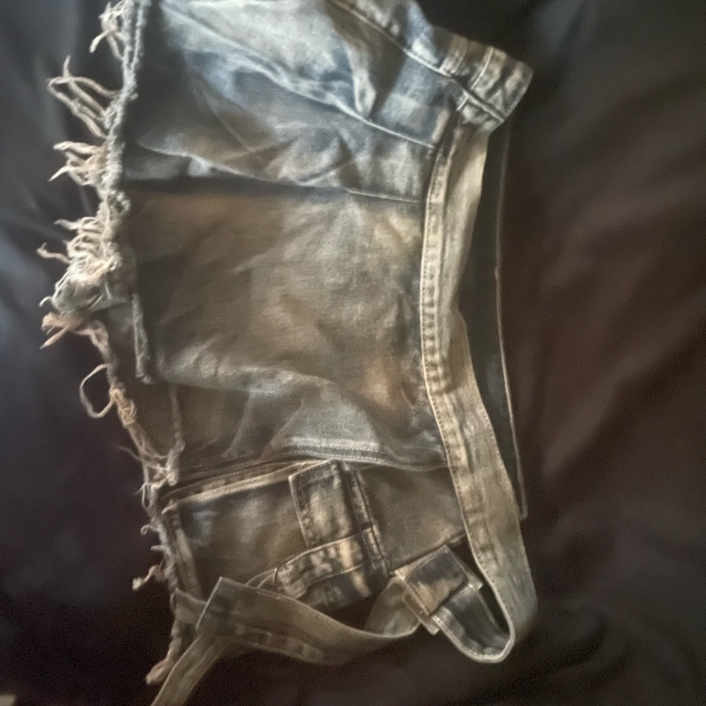 Forever 21 Distressed Blue Jean Shorts